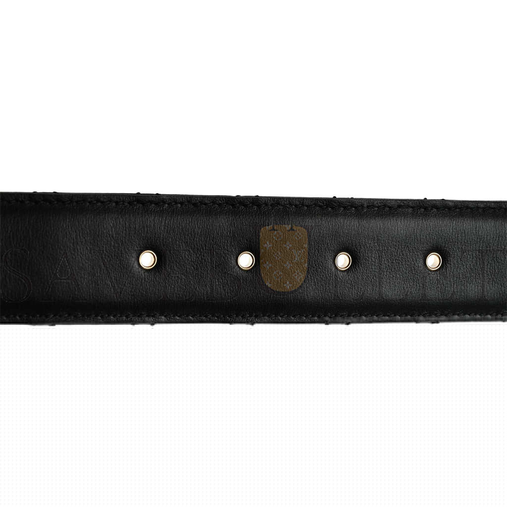 Ch*el lambskin quilted cc chain belt 85 34 black 1375145
